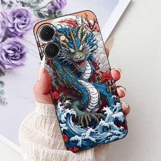 Dành Cho Tecno Spark Go 2 Ốp Lưng KM4 Bao Thiết Kế Mới Cool Dragon Cá Chép Mềm Mờ Silicon Ốp Lưng Cho Tecno Spark Go2 LJ7 Ốp Lưng