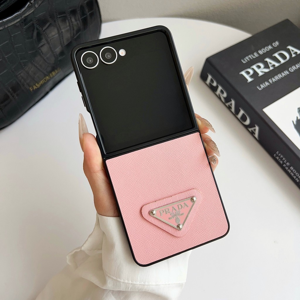 Thiết kế tối giản Vỏ điện thoại gấp da PU độc đáo cho Samsung Galaxy Z Flip7 Vỏ chống sốc sang trọng cho Z Flip 3 4 5 6 7 Vỏ bảo vệ