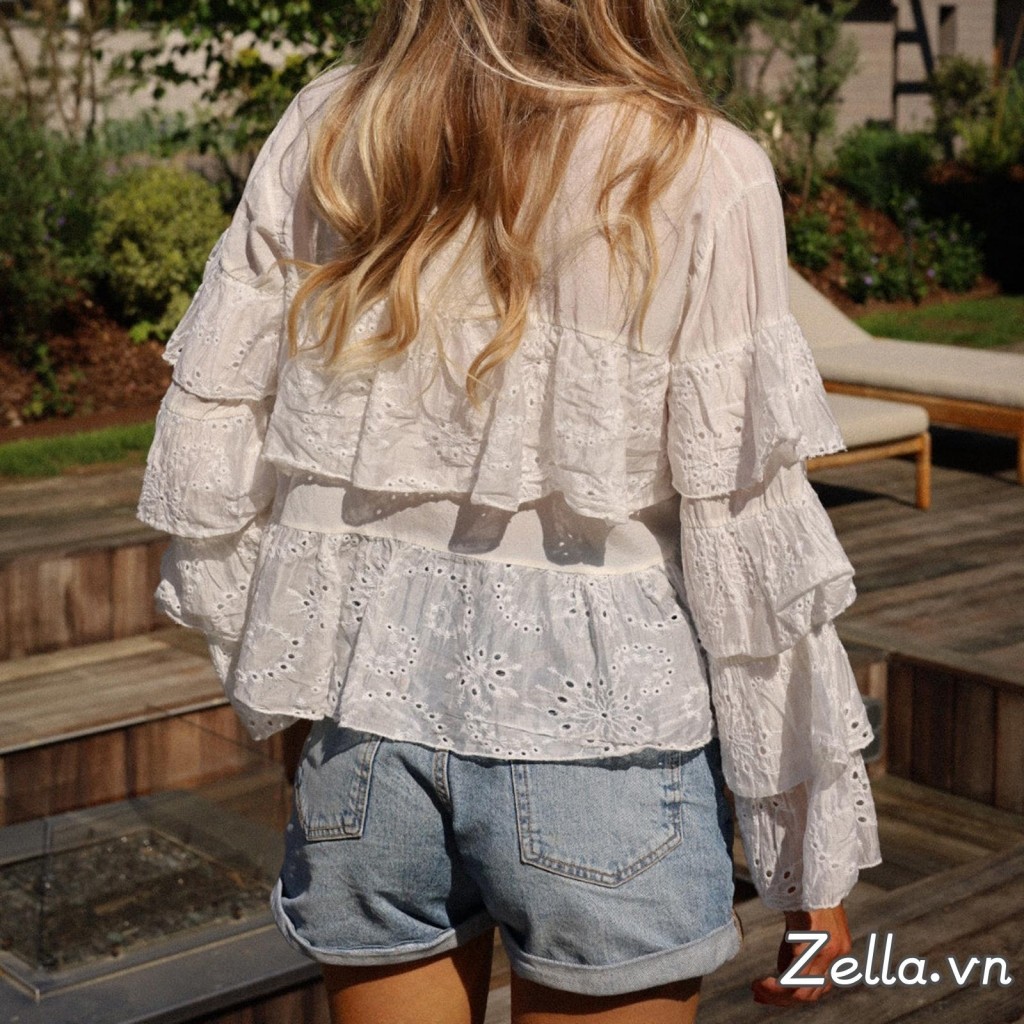 Áo sơ mi nữ mùa xuân, cổ tròn, dây buộc, họa tiết Jacquard