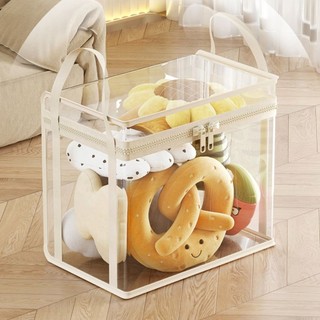 Túi đựng búp bê NEATNOOK, có tay cầm có dây kéo Hộp sắp xếp có thể nhìn thấy trong suốt, Đồ chơi lưu trữ dung lượng lớn chống bụi đa năng