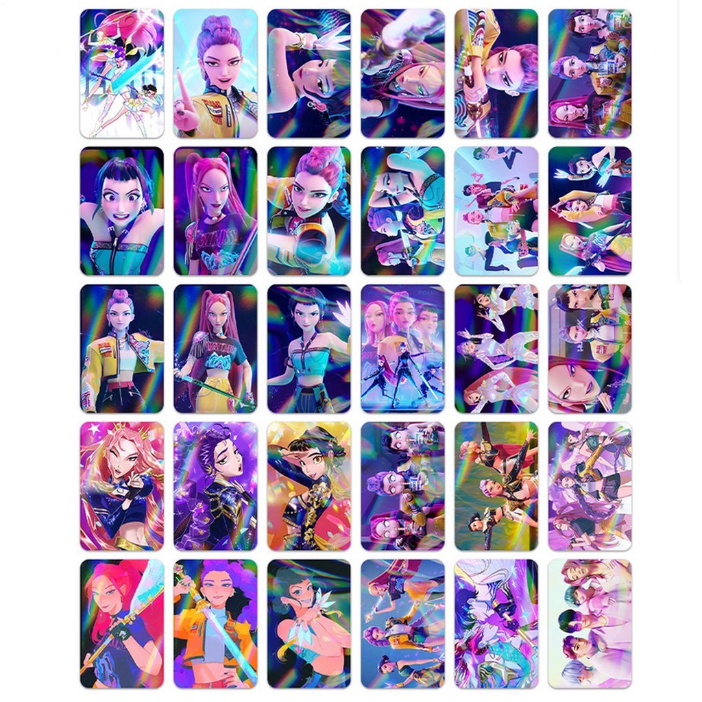 Kpop Demon Hunters Phim Photocards Nhóm Cô Gái Bưu Thiếp Hình Ảnh 30 Miếng Phim Ngoại Vi Sưu Tập Lưu Niệm junlavn