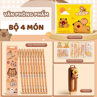 Túi Quà Tặng Học Tập Cho Bé - Set Văn Phòng Phẩm Dễ Thương Kèm Bút Chì, Tẩy Cute, Đồ Dùng Khai Giảng