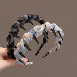 Băng Đô Quấn Tóc ASDFGER - Ren Lưới Xếp Ly, Thiết Kế Hình Chữ U Chống Trơn Trượt