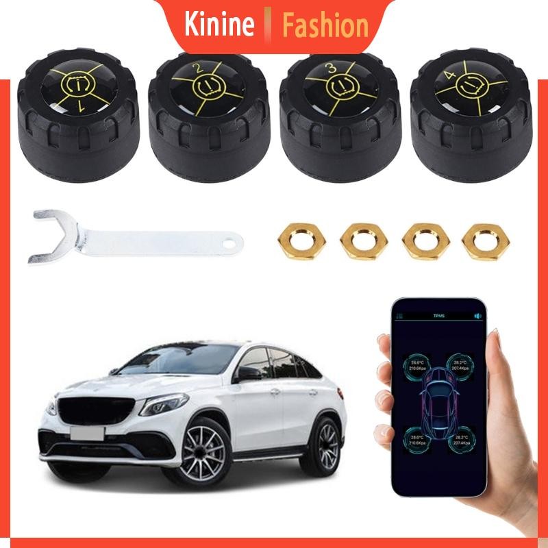 Cảm biến TPMS tương thích Bluetooth KIN Màn hình ứng dụng điện thoại di ...