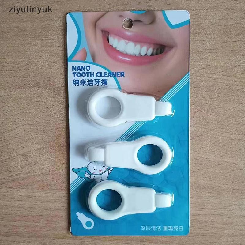 Ziyulinyuk 3 Cái / bộ Làm Sạch Răng Lau Trẻ Em Loại Bỏ Tartar Mảng Bẩn Loại Bỏ Tẩy Bọt Biển Chà EN