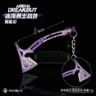 [Mặt dây chuyền] Khu vực tối Đột phá 9cm Vũ khí hợp kim Chiến binh biển băng Tomahawk Vũ khí Axe Mô hình Móc khóa Mặt dây chuyền Đồ chơi TJQU
