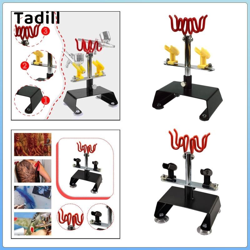 Giá đỡ Airbrush Giá đỡ Airbrush cho không gian làm việc trong nhà để xe Xoay & Nghiêng đa năng để gắn trên bàn Giữ tối đa 4 Airbrushes