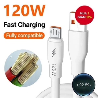 Cáp sạc siêu nhanh 120W Cáp siêu dày Cáp sạc Micro USB
