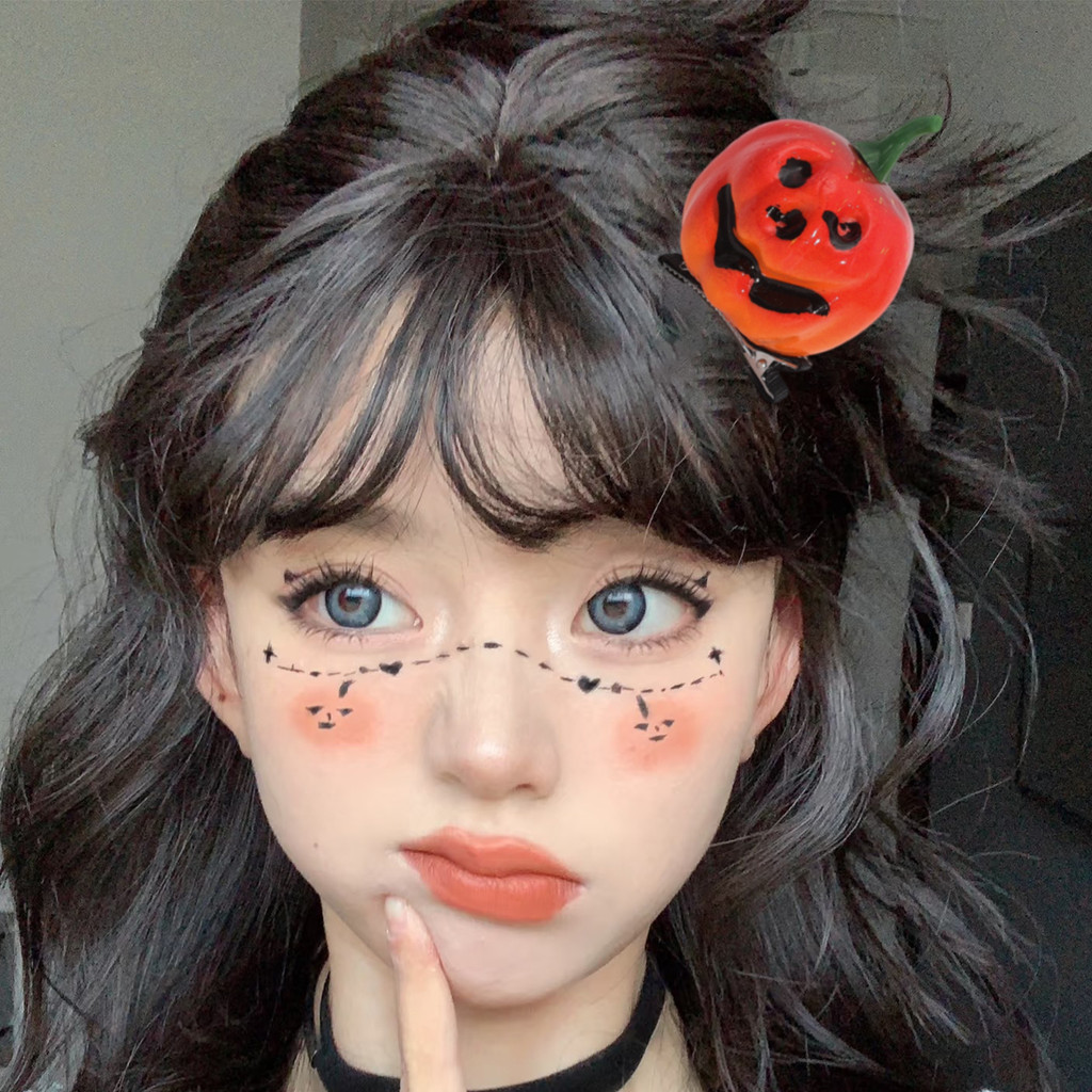 Kẹp Tóc Nhựa Mềm Hình Bí Ngô - An Toàn Cho Kiểu Tóc, Phụ Kiện Trang Trí Tiệc Halloween Dành Cho Cả Trẻ Em Và Người Lớn