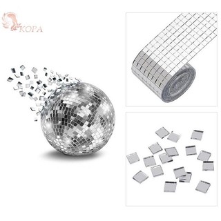 KOPA 4x100cm Gương Khảm Gạch Dán DIY Tự Dính Vuông Acrylic Dán Tường Thủ Công Đảng Trang Trí Nhà VN