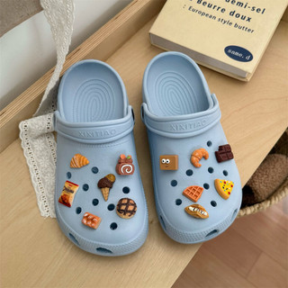 【Mới】Xixitiao Sandals Nam và Nữ Quần áo bên ngoài Nam Thú vị và Sáng tạo DIY Ice Cream Pizza