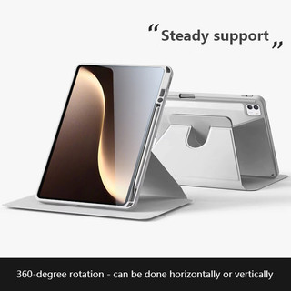 360 ° Xoay Trong Suốt Acrylic Dành Cho Honor MagicPad 3 13.3 inch 2025 GT Pro 12.5 Pad 10 9 12.1 MagicPad 2 X9a V9 X8a X9 Vỏ Bảo Vệ Da Gấp Ba Có Khe Cắm Bút