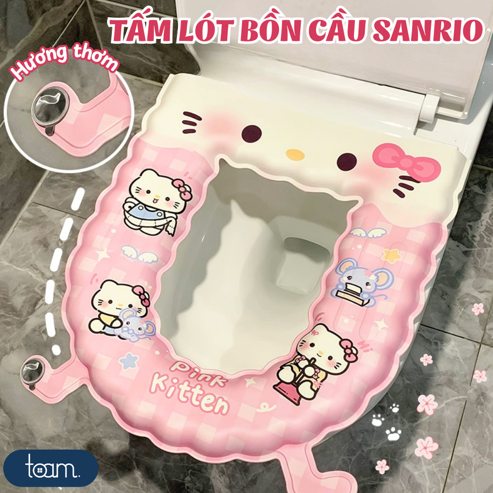 Tấm Lót Bồn Cầu Silicon EVA Êm Ái Kèm Tinh Dầu Tỏa Hương Thơm Chống Thấm Bốn Mùa Hình Ngộ Nghĩnh