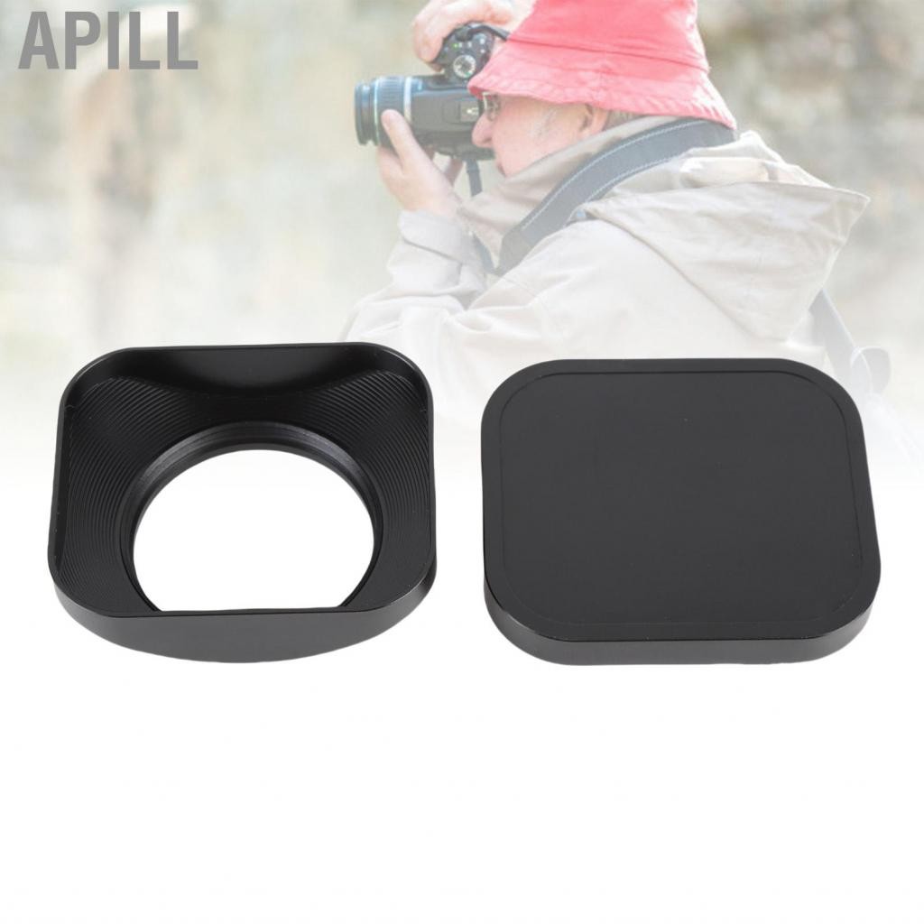 Apill Apill-VN Gugxiom Camera Lens Hood Square Metal Vít trong bóng râm với nắp cho máy ảnh DSLR SLR (39mm)