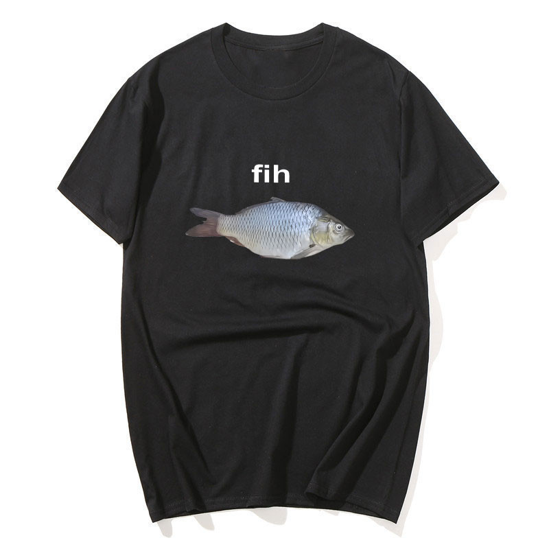 Fih Cá Nhí Nhảnh - Áo Thun Cotton Nam Nữ, Size Lớn, Thời Trang Hàng Ngày