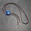 FF Dây da PU ngoài trời Bolo Tie Đóng cửa hợp kim Đá ngọc lam