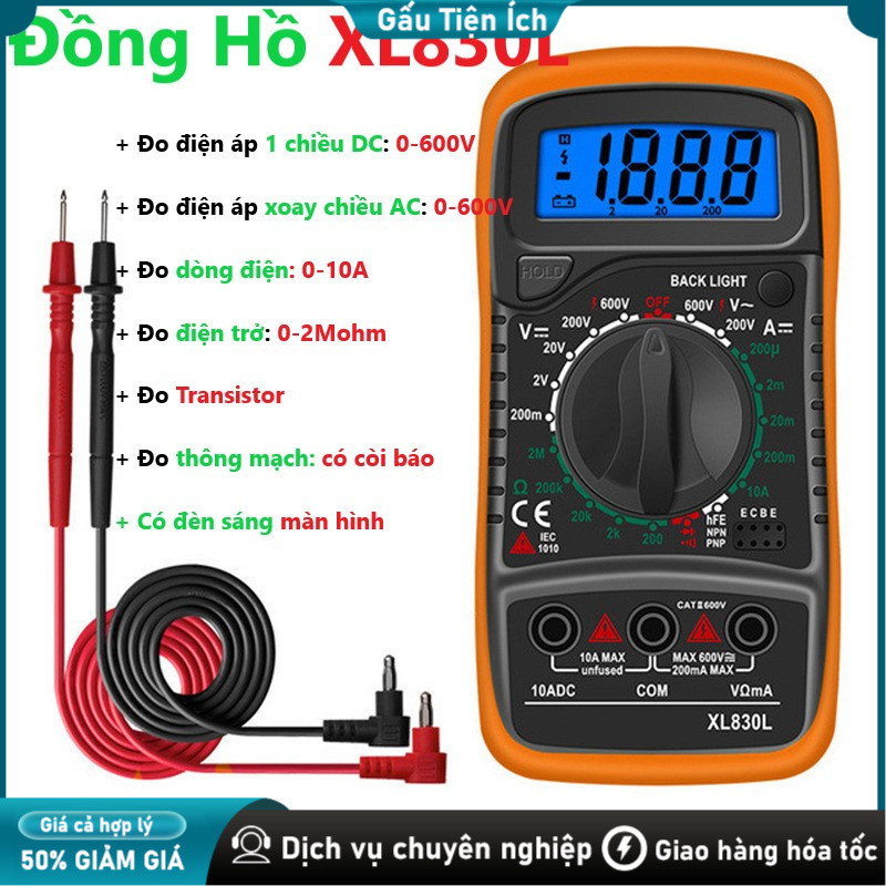 Đồng Hồ Vạn Năng Điện Tử Đo Điện Áp Dc Ac, Dòng Và Trở, Sử Dụng Trong Các Mạch Cơ Bản Đơn Giản