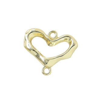 Vòng tròn lá nơ đôi treo trái tim Mặt dây chuyền hợp kim rỗng diy phụ kiện bông tai trang sức thủ công