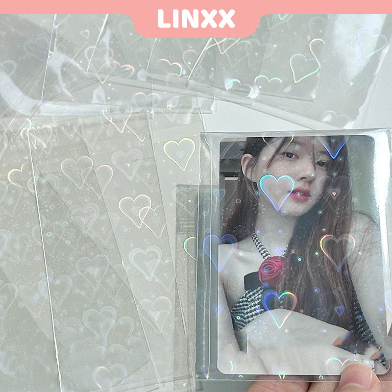 Linxx 50 Chiếc Tay Thẻ Laser Niêm Phong Túi Photocard Bảo Vệ Thẻ Phim Đóng Túi