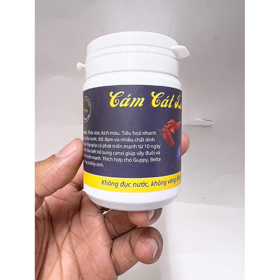 Cám Cát Long’s FAT Thức ăn cho cá guppy, betta và các loài cá cảnh khác (Hủ 50gram)