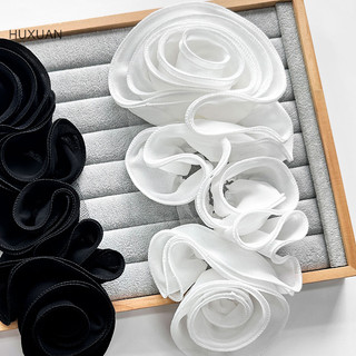 Huxuan 3D Hoa Trang Trí Handmade Hoa Miếng Dán DIY Ngực Hoa May Đính Cho Váy Cưới Phụ Kiện RFT