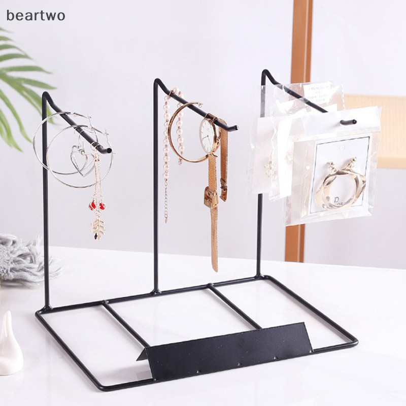 < Beartwo > Đế trưng bày trang sức bằng sắt Để bàn Đồ lặt vặt Giá đựng đồ trang sức cho vòng cổ Vòng tay Bông tai Nhẫn đẹp