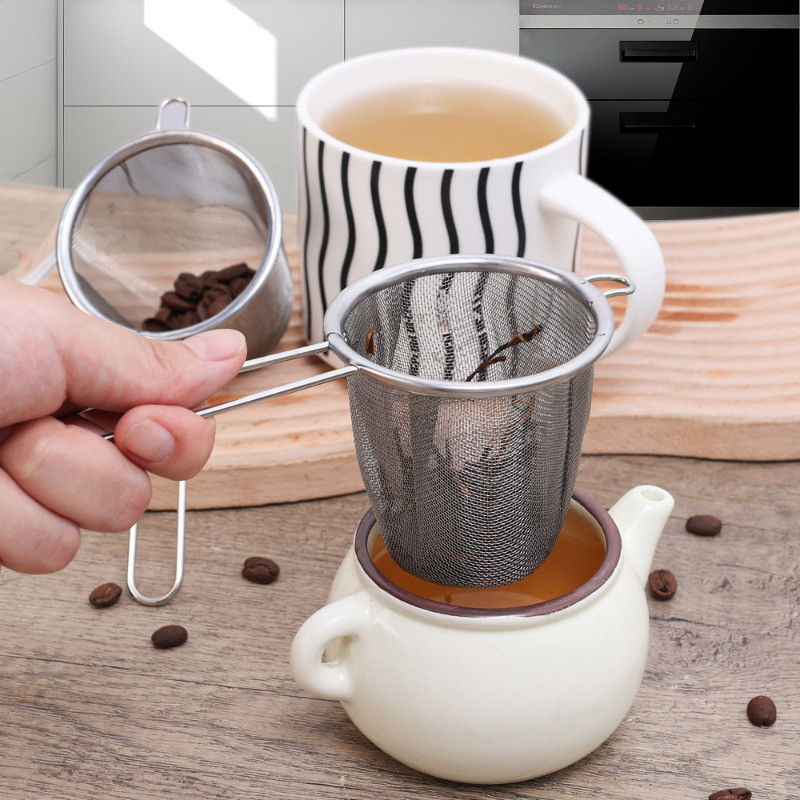 [Đặc sắc] Bộ lọc lá trà bằng thép không gỉ - Bộ lọc thảo mộc gia vị - Lưới màn hình thành phần súp - Hộp đựng pha cà phê - Đồ dùng nhà bếp - Chống bỏng, Dễ lau chùi