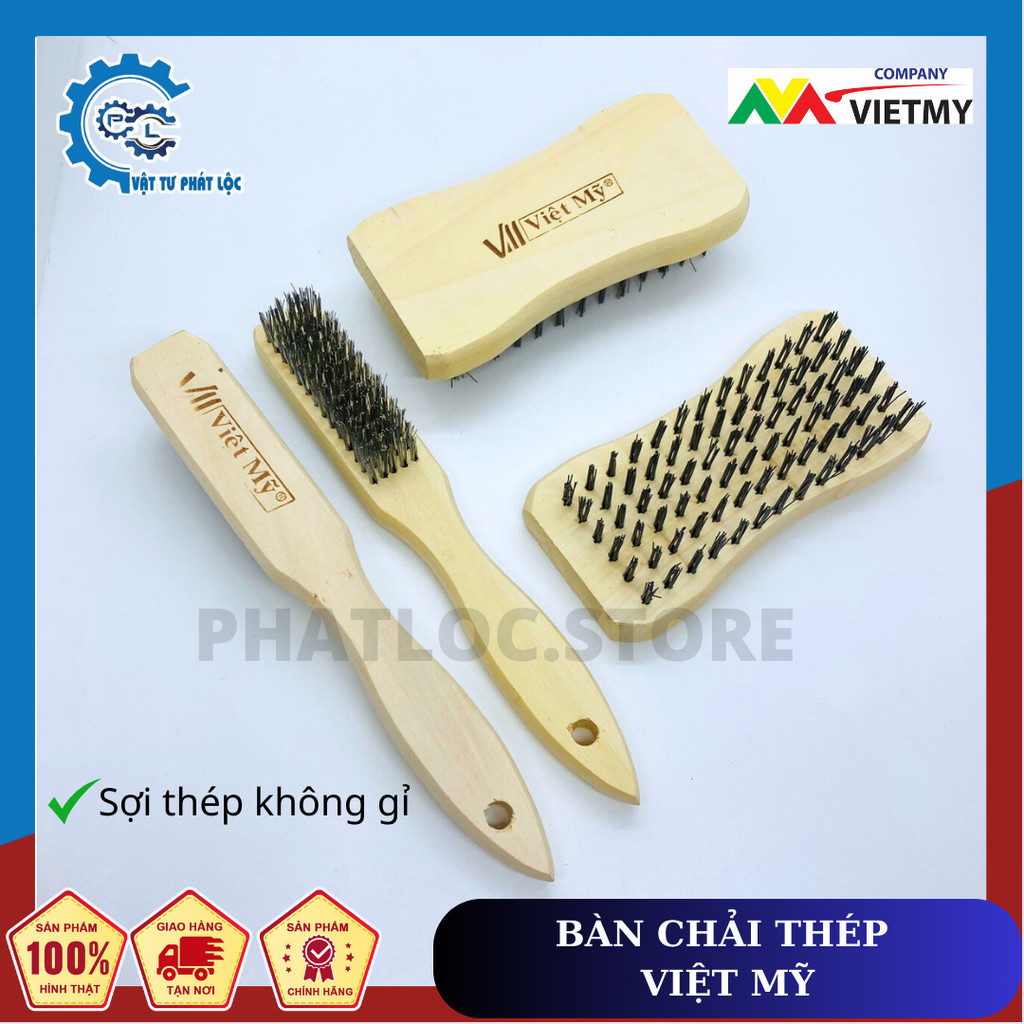 Bàn chải sắt Việt Mỹ chất lượng cao... chà rong, chà sàn, đánh rỉ sét ...