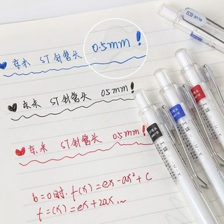 Domi 0.5mm ST Nib Pen Đen Đỏ Xanh Mực Gel Bút Đổ Lại Có Thể Thay Thế 911A