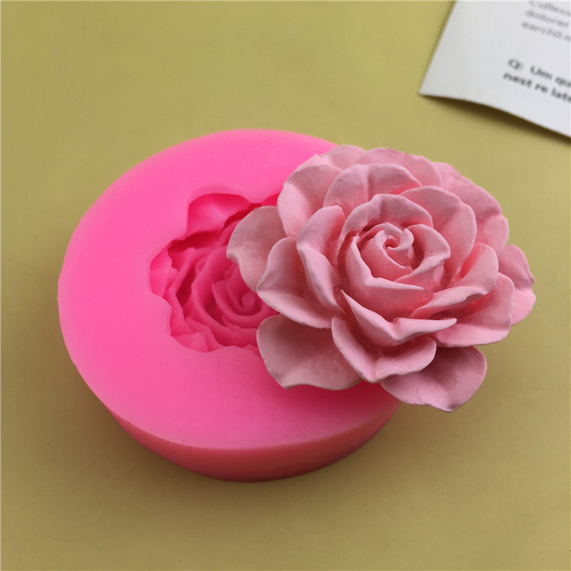 3D Hoa Hồng khuôn silicon socola fondant trang trí bánh thơm thạch cao DIY nướng bánh