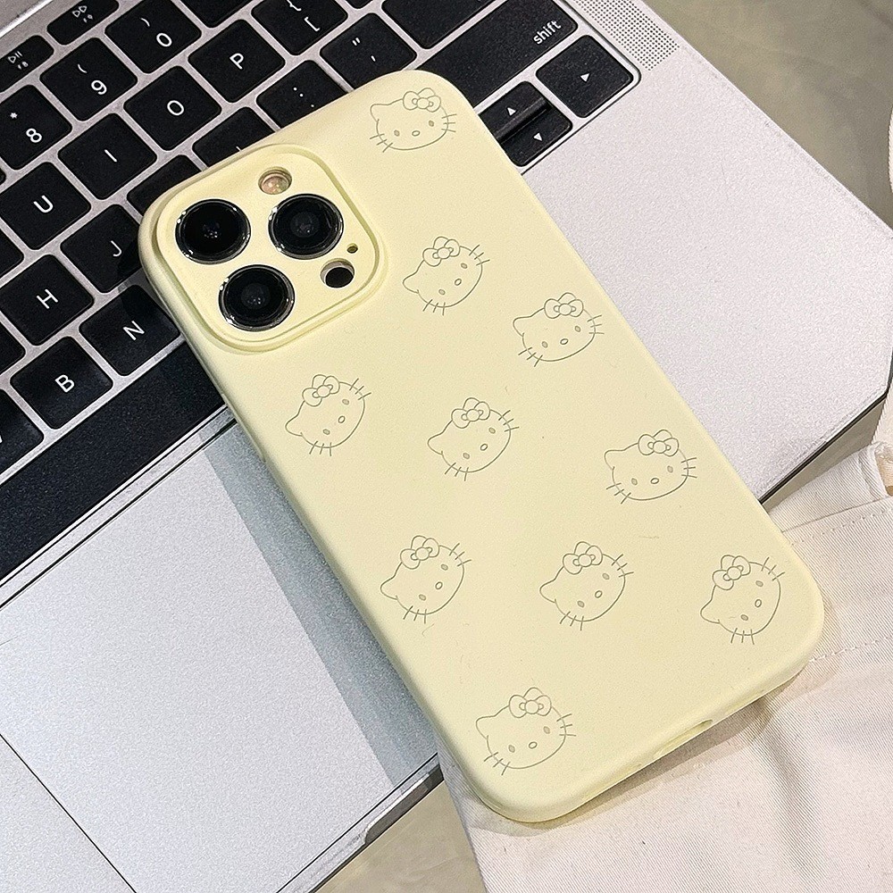 Ốp điện thoại silicon lỏng toàn màn hình Cat Avatar cho iPhone 15ProMax 15 Pro 15 14 13 12ProMax 11 Bảo hiểm toàn diện Vỏ Acrylic bảo vệ chống sốc