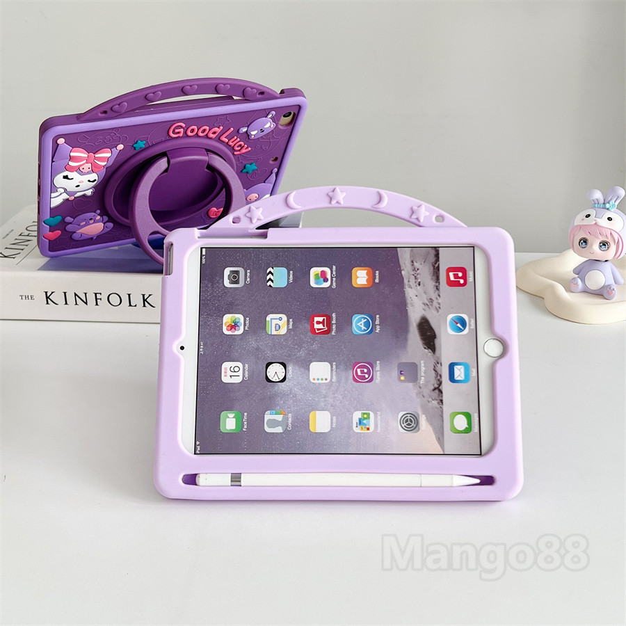 Ốp Lưng Cho Redmi Pad 2 Pro 12.1 inch 2025 Xiaomi Poco Pad M1 12.1Inch 5G Redmi Poco Pad Pro 12.1 "2024 Đứng Vỏ Dây Đeo Máy Tính Bảng Cầm Tay Xoay 360 Đứng Dây Đeo Vỏ Keo Mềm