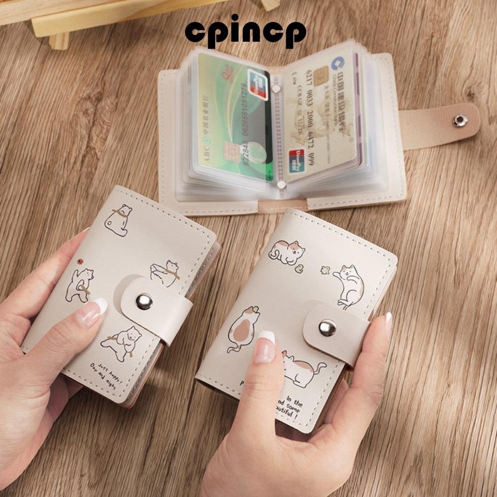 Cpincp Shield Card Holder Cat Organizer Túi đựng ví chống trộm