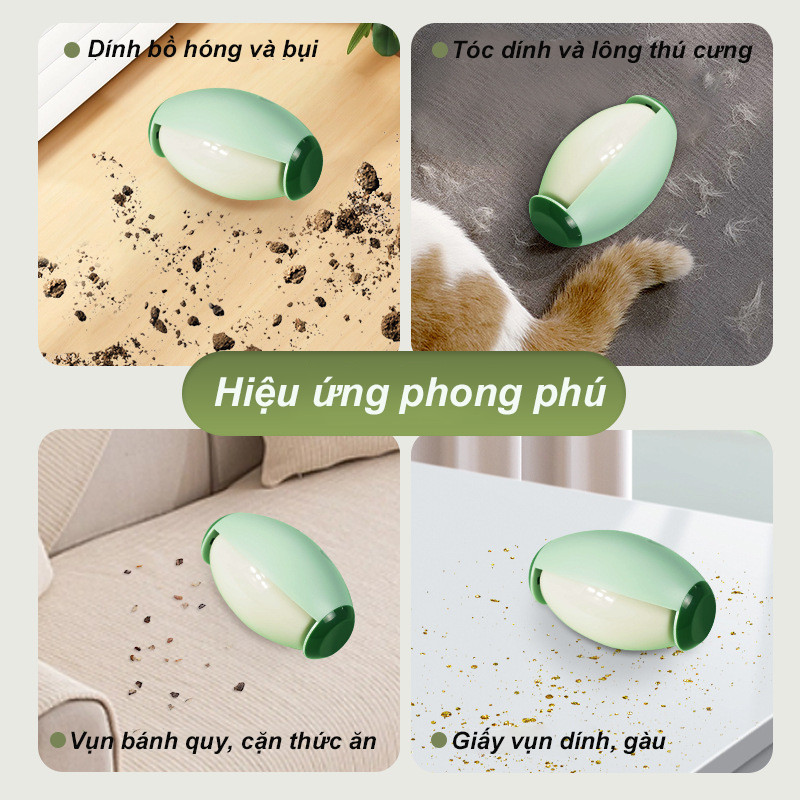 Cây Lăn Bụi Tái Sử Dụng,Tẩy Lint, Cây Lăn Lông Thú Cưng Gọn Nhẹ,Nó có thể làm sạch quần áo, ghế sofa, v.v.