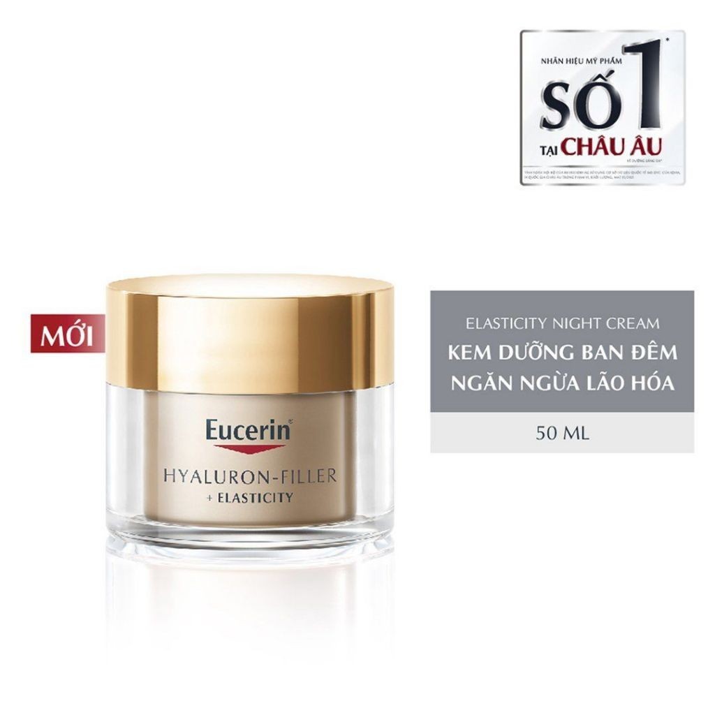 Kem Dưỡng Đêm Eucerin Hyaluron Filler + Elasticity Night Giảm Nếp Nhăn Sâu & Chảy Xệ 50ml