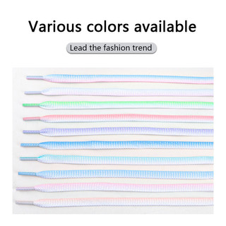 Dây giày thể thao đế bằng kim loại sáng bóng bạc, nhiều màu sắc, lụa gradient lấp lánh nữ