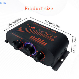 Bộ khuếch đại công suất âm thanh DTA Bộ khuếch đại âm thanh di động Loa Amp Kích thước nhỏ gọn Bộ khuếch đại công suất âm thanh PO
