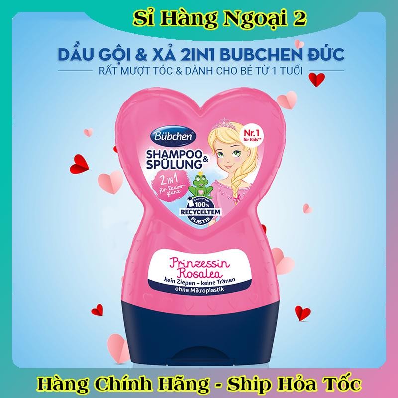 [auth] [ Nội địa Đức Đủ Bill] Dầu gội xả Bubchen 2in1 hình trái tim cho bé từ 1 tuổi chai 230ml [Hot]