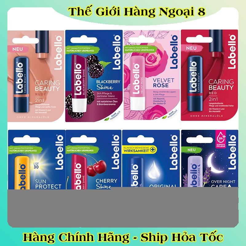 [auth] Son dưỡng môi căng mọng, mềm mịn Labello Đức [Hàng nội địa Đức Đủ Bill] [Hot]