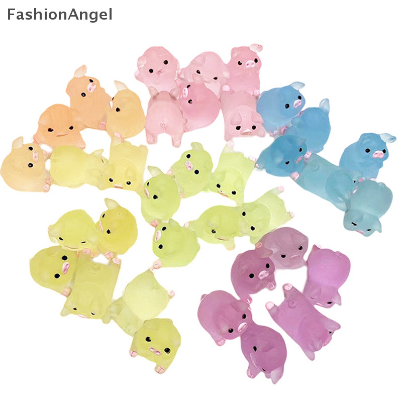 FashionAngel 1 / 5 Chiếc Nhựa Dạ Quang Heo Trang Trí Bảng Điều Khiển Ô Tô Trang Trí Nhà DIY Đồ Trang Trí Phụ Kiện TH