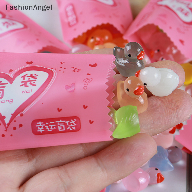 FashionAngel 5 Chiếc Dễ Thương Dạ Quang Nhựa Vịt Nhỏ Đồ Chơi Bất Ngờ Búp Bê Nhân Vật Trang Trí Nhà Giả Kẹo Mù Túi Dành Cho Trẻ Em Quà Tặng TH