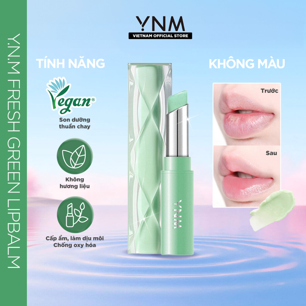 Ảnh Son Dưỡng Thuần Chay Không Màu YNM Fresh Green Lip Balm, Son Vegan - Daily Beauty 2