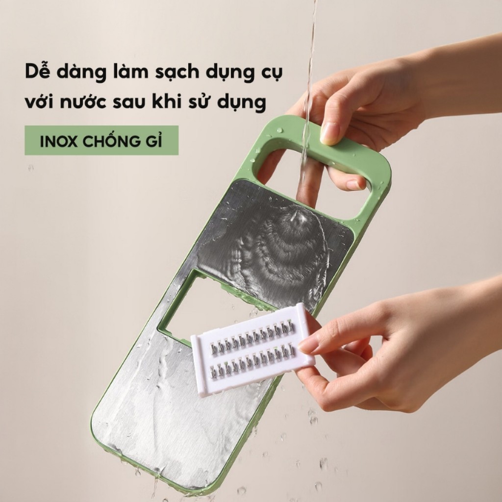 Nạo Rau Củ, Nạo Đa Năng Tích Hợp 5 Lưỡi Nạo Kèm Tay Cầm FE123