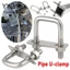 YYlingx 2 Bộ Kẹp Vuông, Kẹp Chữ U Ống Vít Inox 304, Bền Với Vách Ngăn M6 Góc Phải U-Bolt Squa Bu Lông