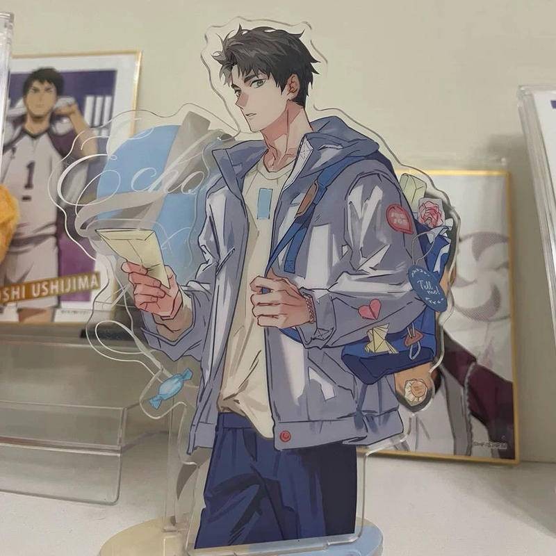 Haikyuu!! Standee Acrylic Chất Lượng Cao - 10cm Ushijima, Kenma, Sakusa, và Oikawa - Quà Tặng Trang Trí Bàn Làm Việc Anime