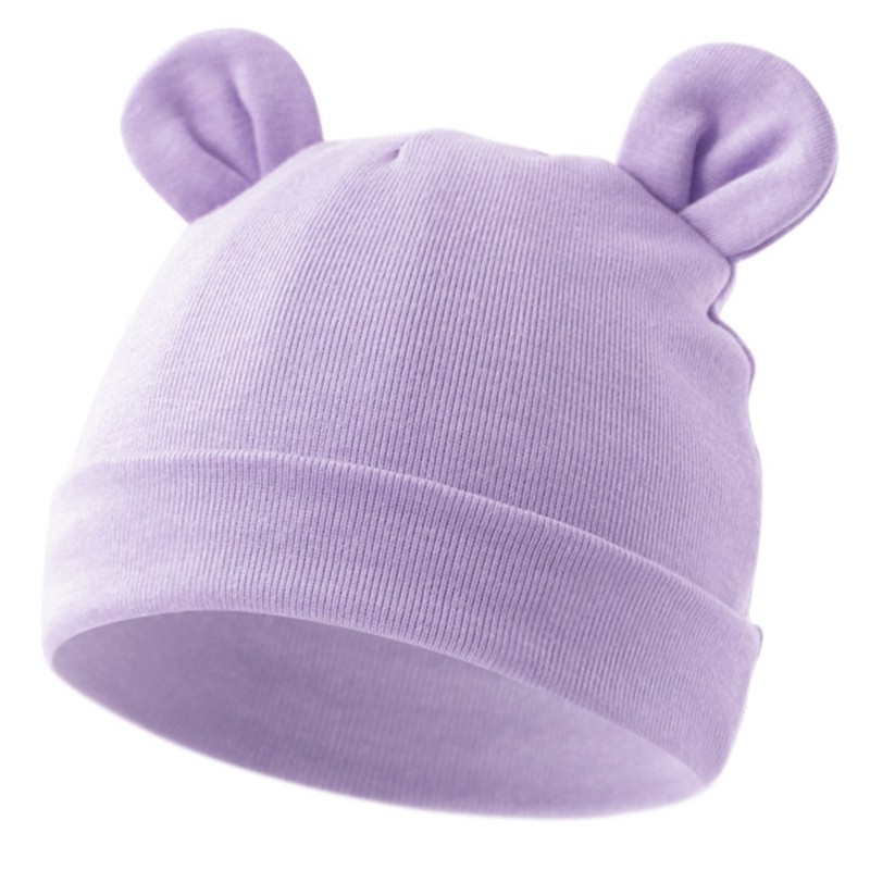 Fl Mũ Tai Đáng Yêu Cho Bé Sơ Sinh Co Giãn Bonnet Chắc Chắn Cho Trẻ Sơ Sinh 0-24 Tháng