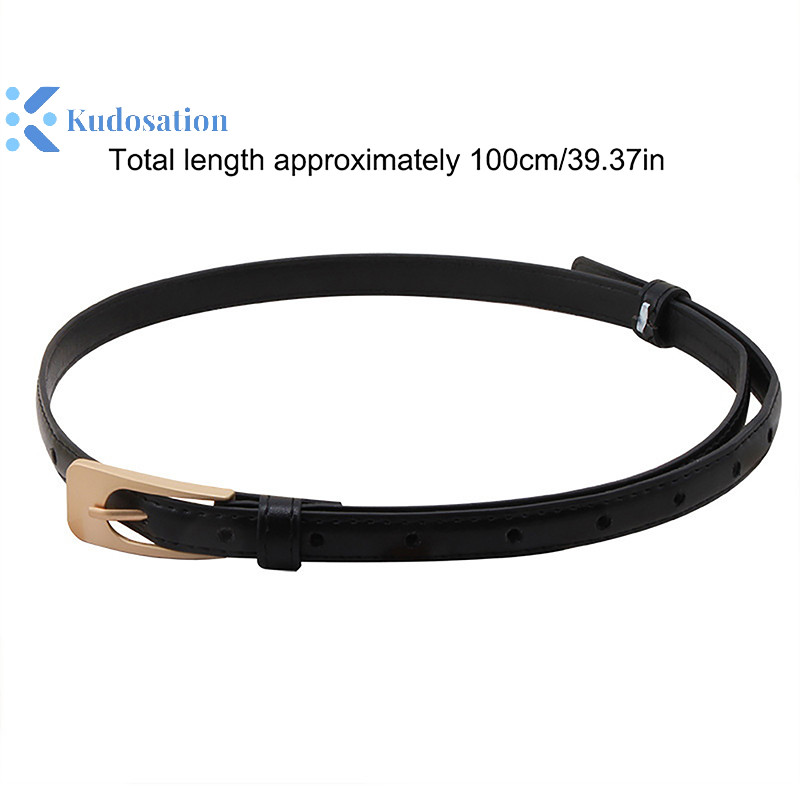Kudosation Slim Eo Thắt Lưng Nữ Retro Đa Năng Váy Thường Ngày Váy Trang Trí Đơn Giản Dây Da Khóa Hợp Kim Hình Dạng Không Đều