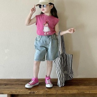 S188- Set áo thun ba lỗ phối quần short đùi cho bé gái size từ 10-30Kg
