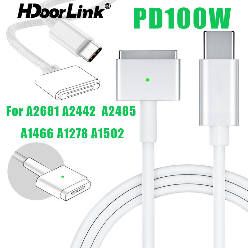 Ảnh Cáp HdoorLink chuyển đổi cổng USB C sang Mg/safe 2 3 chuyên dụng thích hợp Cáp sạc Type c sang chân T chân cho A2681 A1466 A1278 1