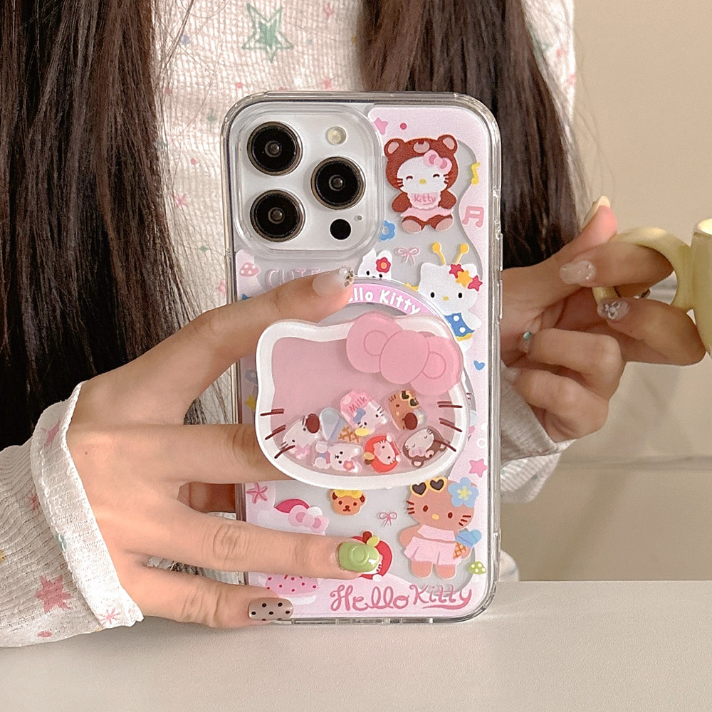 Từ Tính Dễ Thương Cat Có Thể Chảy Giá Đỡ Ốp Lưng Điện Thoại iPhone 17 Pro Max 17 Air 16 Plus 15 14 13 12 11 Bảo Vệ Toàn Diện Vỏ Bảo Vệ Chống Sốc